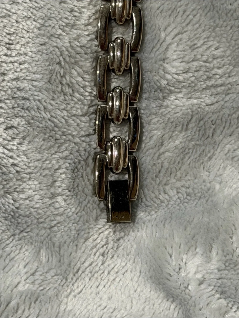 Chunky Silver Link Bracelet - Polished Stainless Finish